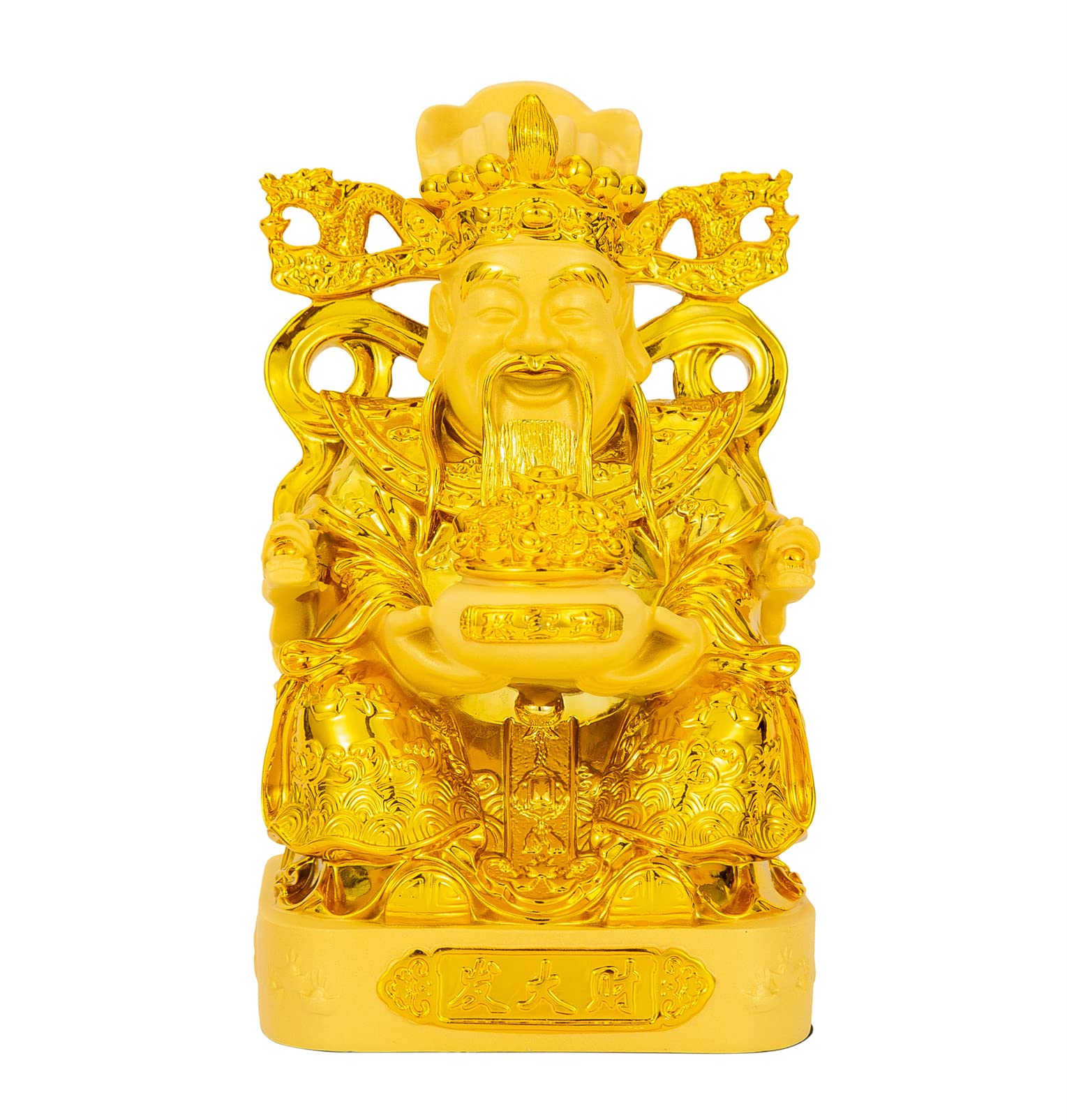 Top Resin CAI Shen Statue - God of Wealth and Fortune, Caishen Figurines & Sculpture, Tsai Shen Yeh - Feng Shui Decor & Gifts for Home, Feng Shui Statue, Chinese Decor & Gifts,Chinese New Year Gift