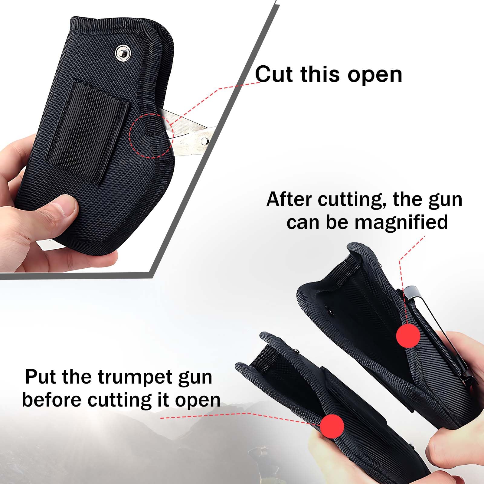 Funda Interior Compact, Funda Pistola, Táctica para Oculta al Aire Libre, Funda Táctica para Pistola Izquierda/Derecha Universal, Adecuado para la Mayoría de Las Pistolas