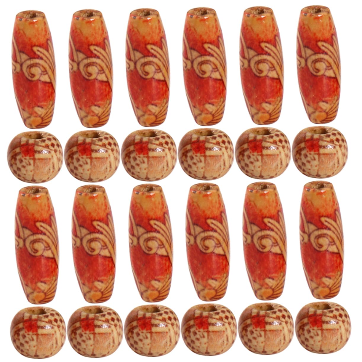 STOBOK 400 Piezas Decoran Cuentas Espaciadoras Accesorios De Cuentas De Madera Redondas