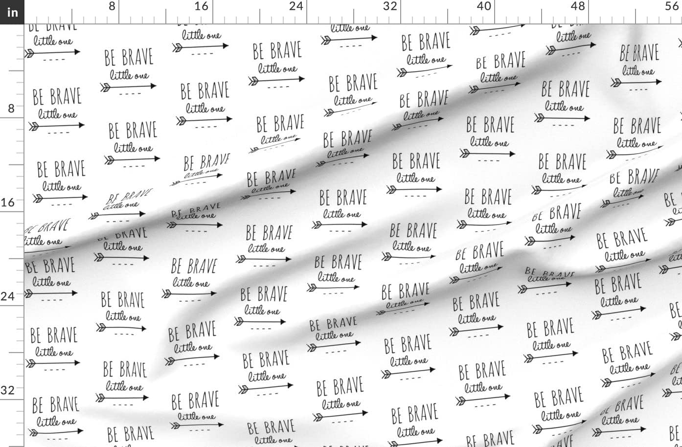 Spoonflower Fabric - Little Arrow Black White Nursery Decor Woodland Gender Neutral Hipster Printed on Organic Cotton Sateen Fabric by The Yard - Sewing Quilting Apparel Home Decor