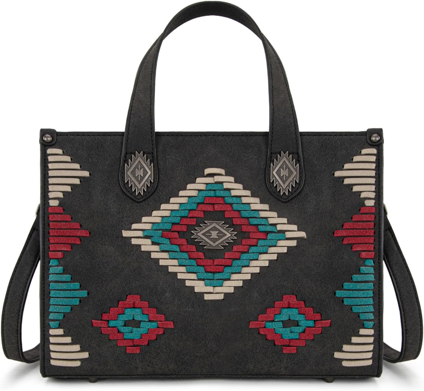 Montana West Aztec Handbag Leather Tote Bag for Women With Wallet Set