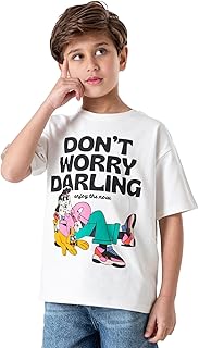 تي شيرت مطبوع عليه عبارة «Don?t Worry» من نينوس