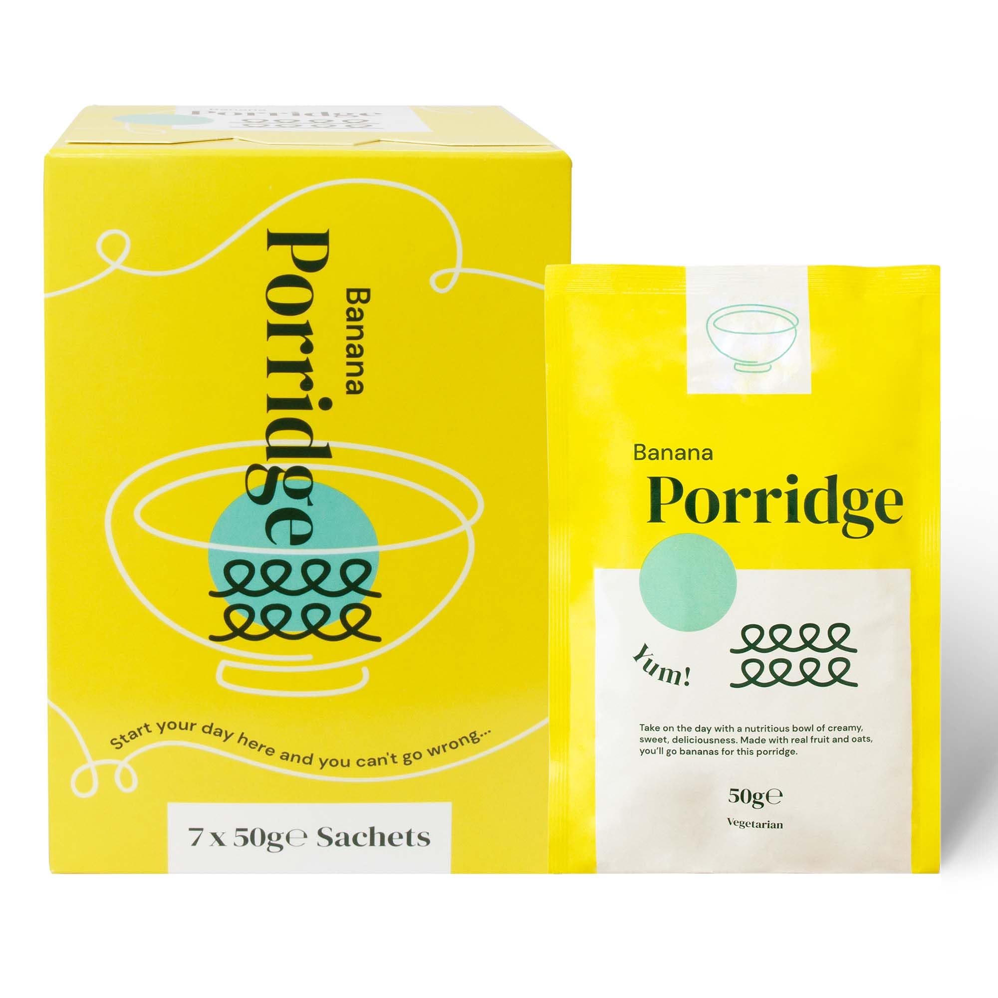 Pack of 7 Diet Meal Replacement Porridge Sachets | Low Calorie High Protein Porridge | NHS Provider Supporting Diabetes Remission (7, Vegan Banana Porridge)