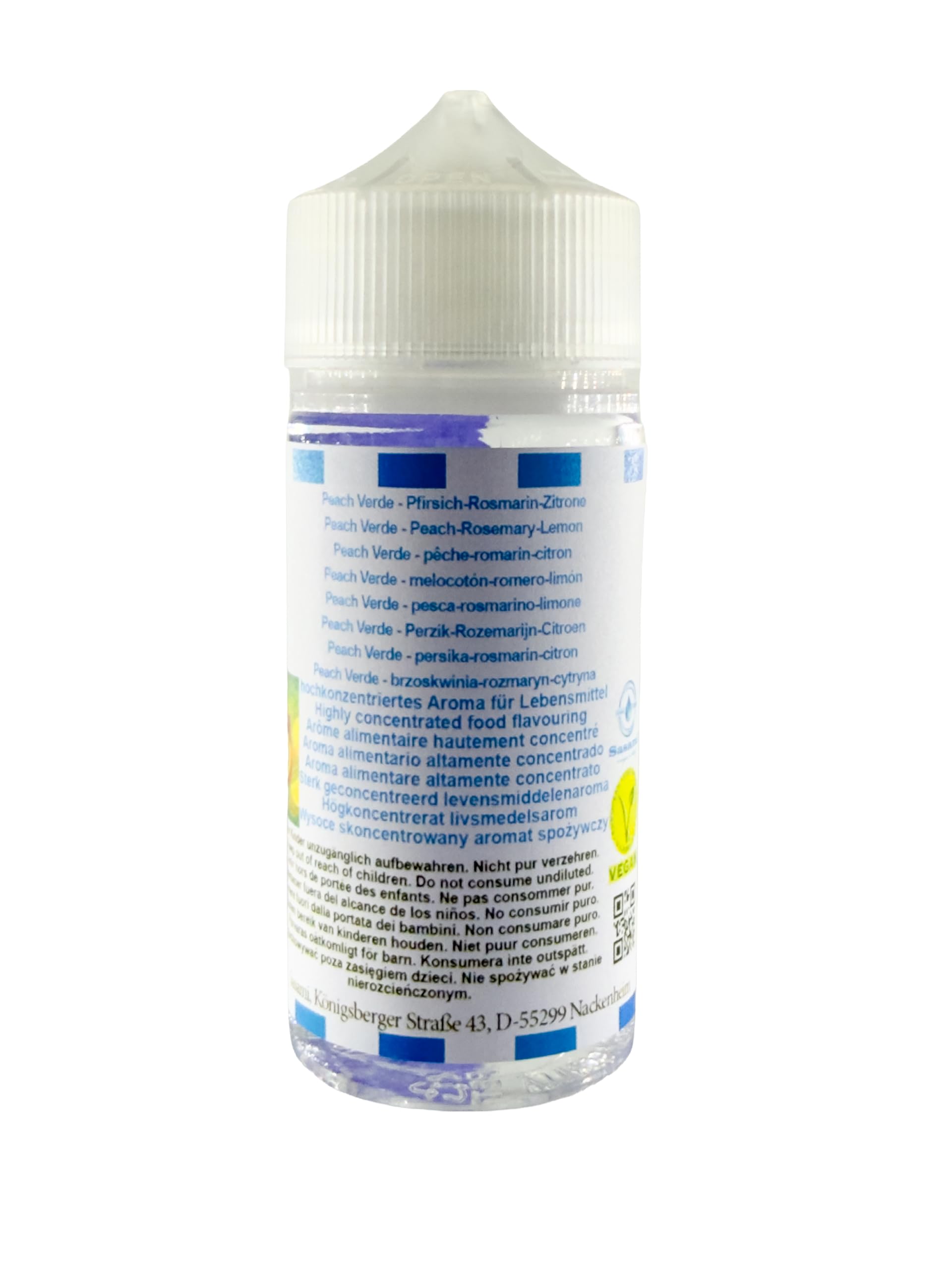 Peach Verde - Pfirsich-Rosmarin-Zitrone Aroma Konzentrat - Vegan - Sasami - 100ml