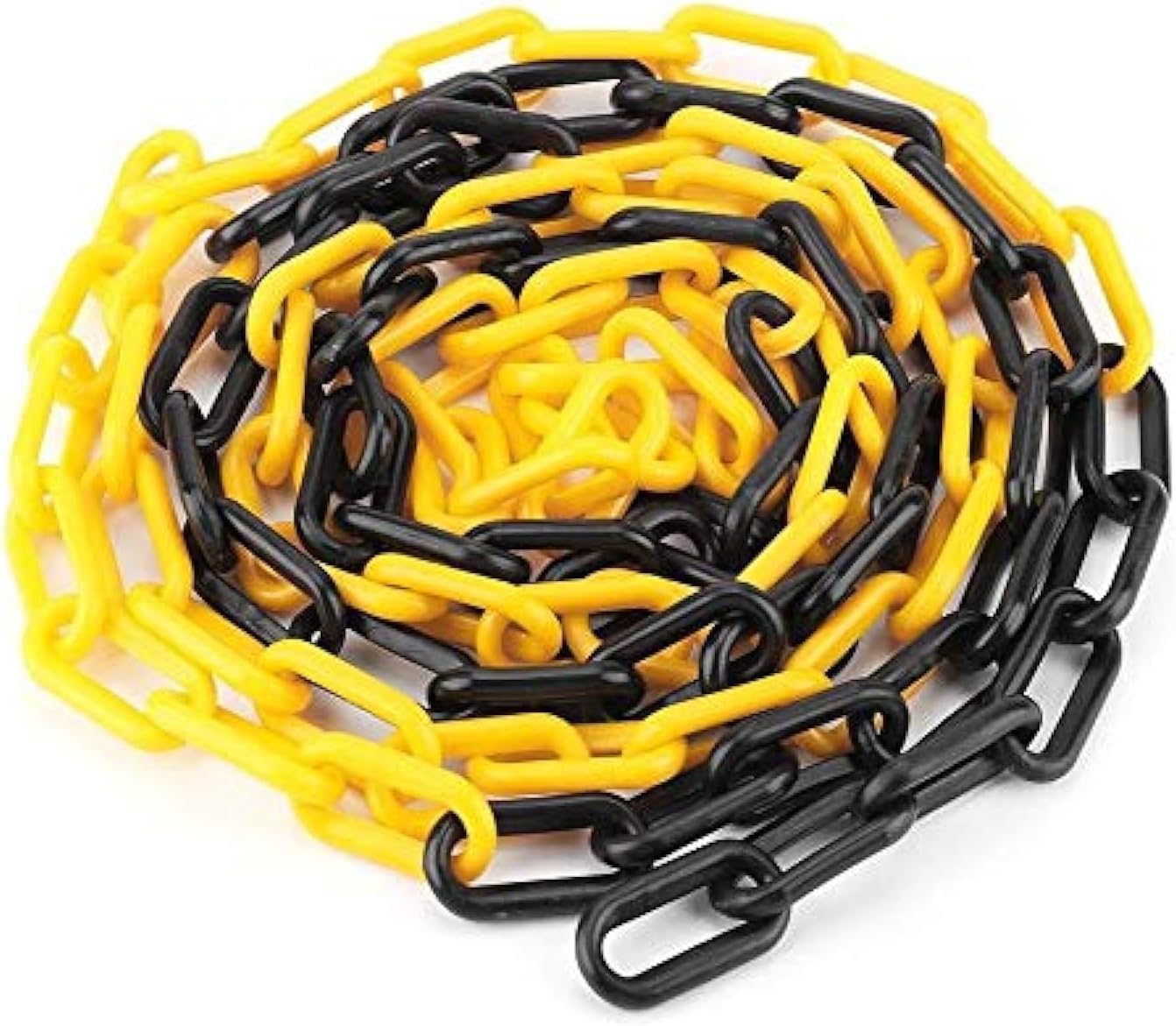 Black and Yellow Plastic Chain 6mm 25.0 Meters (82 feet)