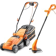 LawnMaster 1400W 34cm Electric Lawnmower and Grass Trimmer Set, Corded