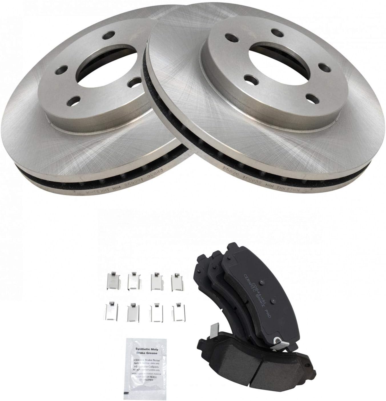 TRQ front brake pad & rotor kit for Buick Rendezvous / Pontiac Aztek (2001-2007)