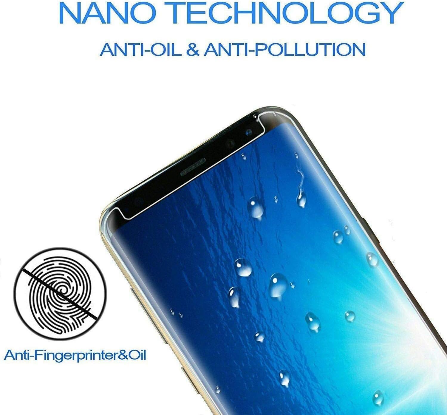 Samcorn Galaxy S8 Screen Protector [2-Pack], Tempered Glass Screen Protector Case-Friendly[No Bubbles][Easy to Install][Anti Fingerprint][Full Coverage] Screen Protector Compatible Samsung Galaxy S8
