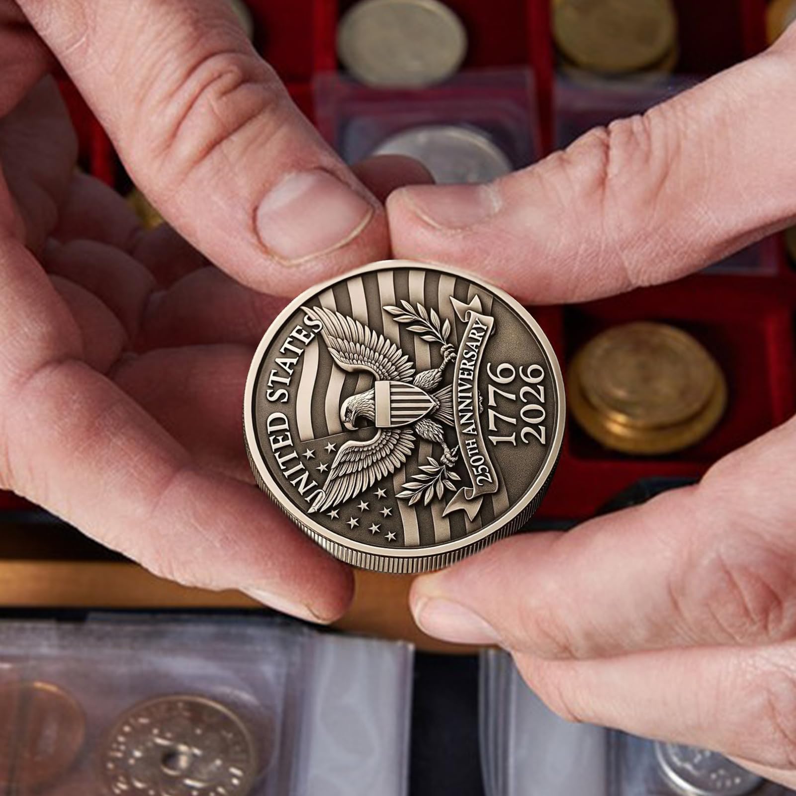 Challenge Coin - Coin commémoratif à Collectionner, Prix vétéran Artistique | Pièce de Monnaie Militaire Historique pour Les Amateurs, Cadeaux de, Souvenirs d'anniversaire, Hommage commémorati