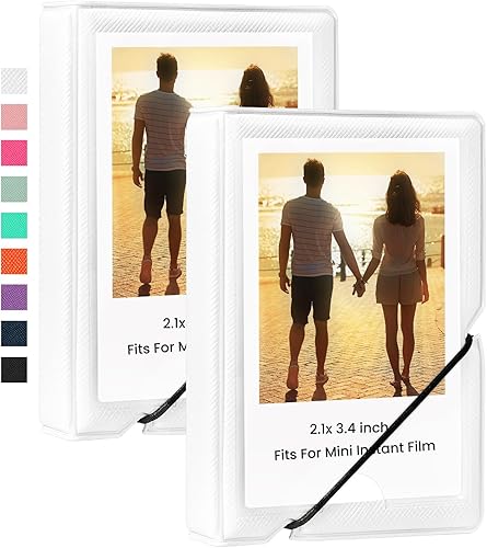 Lifting Paquete de 2 mini álbumes de fotos con 28 bolsillos de 2 x 3 pulgadas, para cámara instantánea Fujifilm Instax Mini 7s 8 9 11 25 26 40 50s disponible en Yaxa Costa Rica