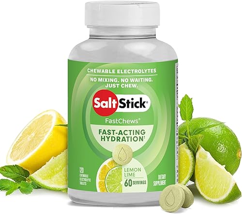 Miniatura 16 de SaltStick FastChews, tabletas de repuesto de electrolitos para rehidratación, ejercicio, senderismo y recuperación deportiva, botella de 60 tabletas