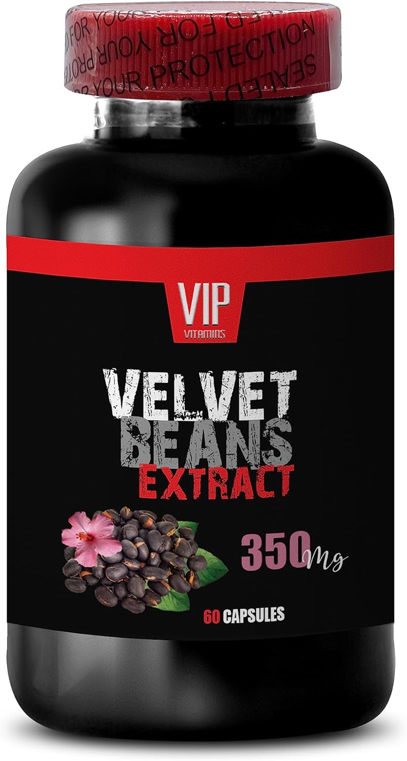 mucuna pruriens Extract - Velvet Beans - Supplement for Deep and Rejuvenating Relaxation, Mucuna Pruriens, Physical Performance Booster, Focus and Clarity Supplement, Stress Relief, 2 Bot, 120 Caps