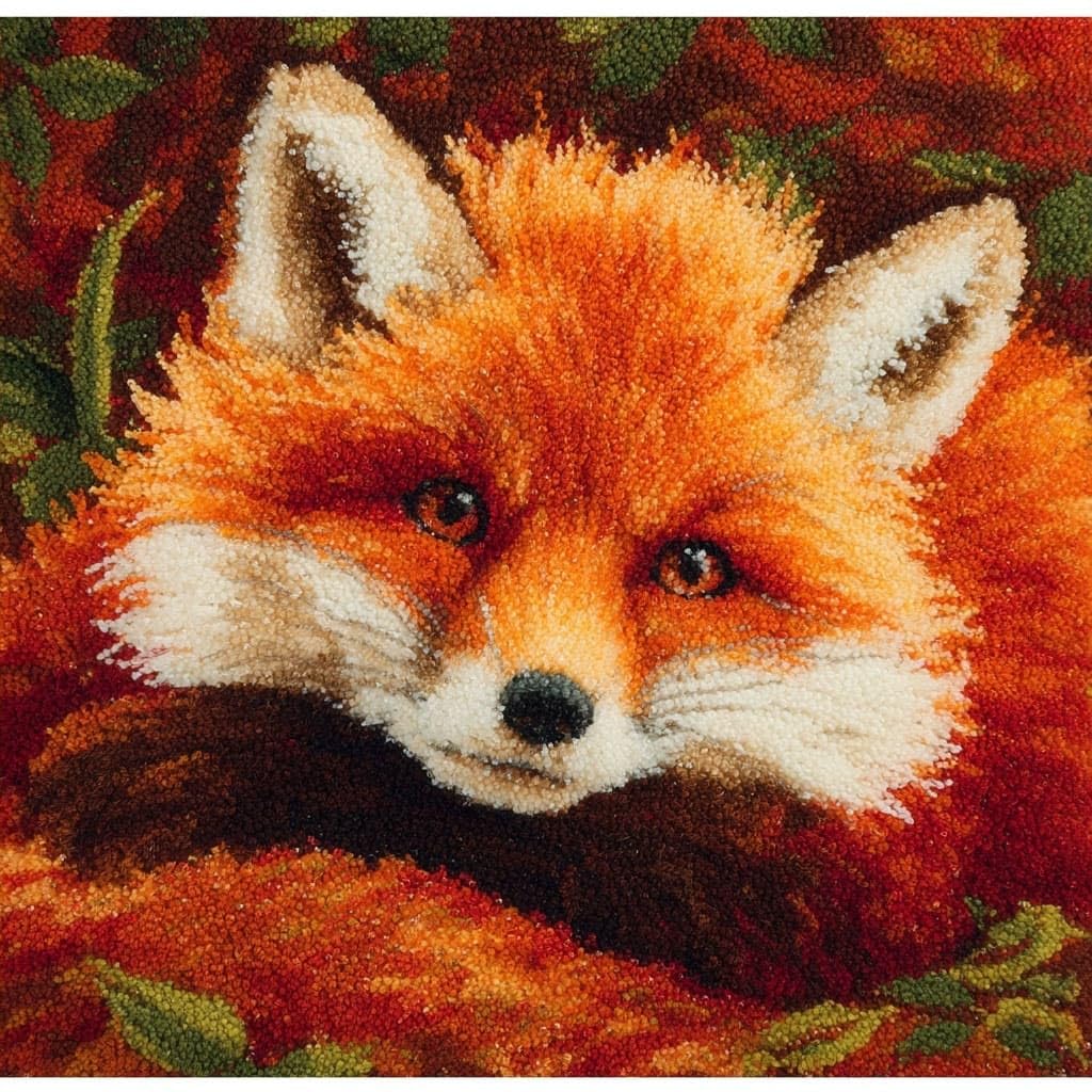 Henypt Latch Hook Kits-D Latch Hook Pillow Case Embroidery Kits, Animal