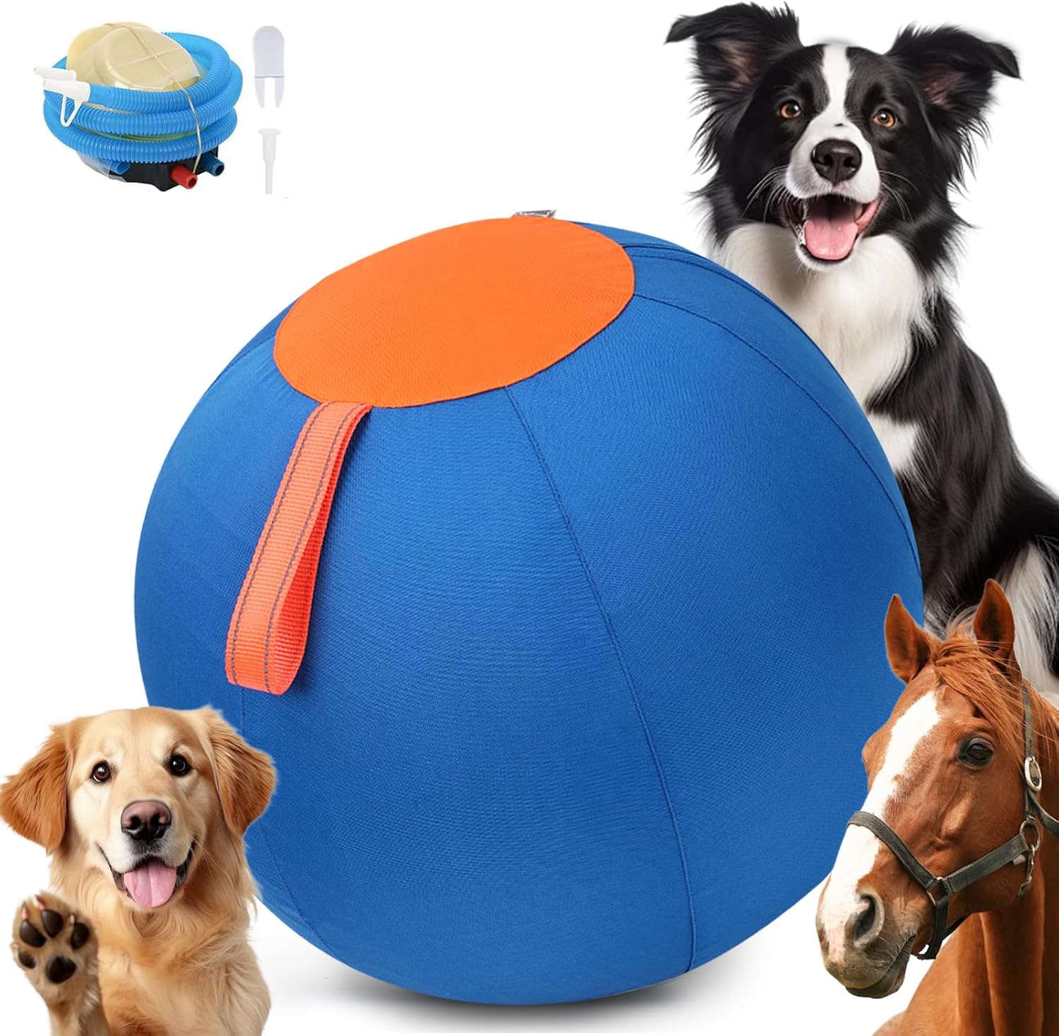 25" Herding Ball for Dog: Large Herding Balls for Australian Shepherd with Handles- Outdoor Training Dogs Toys Balls for Border Collie, German Shepherds