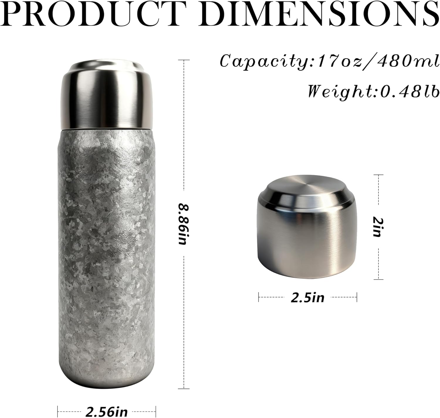 Titanium Travel Coffee Mug, 17oz Insulated Coffee Tumbler with Lid, Double-Wall Vacuum Leak Proof Travel Mug for Coffee, Tea, Camping & Hiking - Image 2