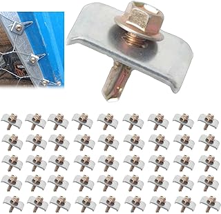 50 PCS Wire Fence Staples, Reusable Wire Mesh Fasteners Staples, Fence Fasteners for Wire Fencing, Metal Nails for Fixing Wire Mesh and Woven Fencing, Mesh and Woven Fencing Repair
