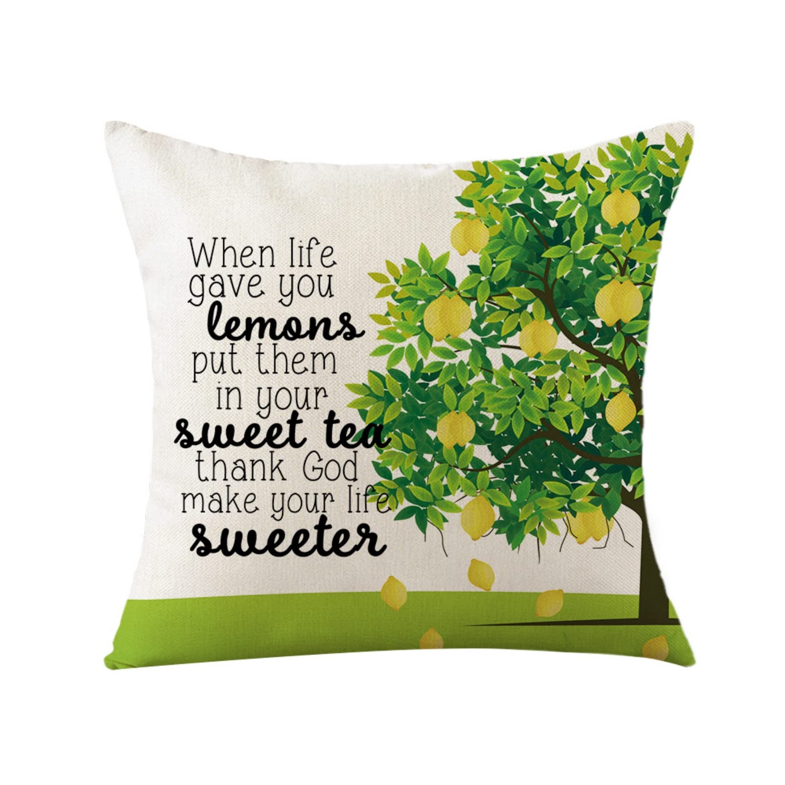 Sofa Fundas Cojines 55x55 Pack de 4 Cuadrado,Funda de Almohada Lino con Cremallera Invisible,Funda de Cojín Decoración para Hogar Sala Cama Jardín Silla Coche-LimóN