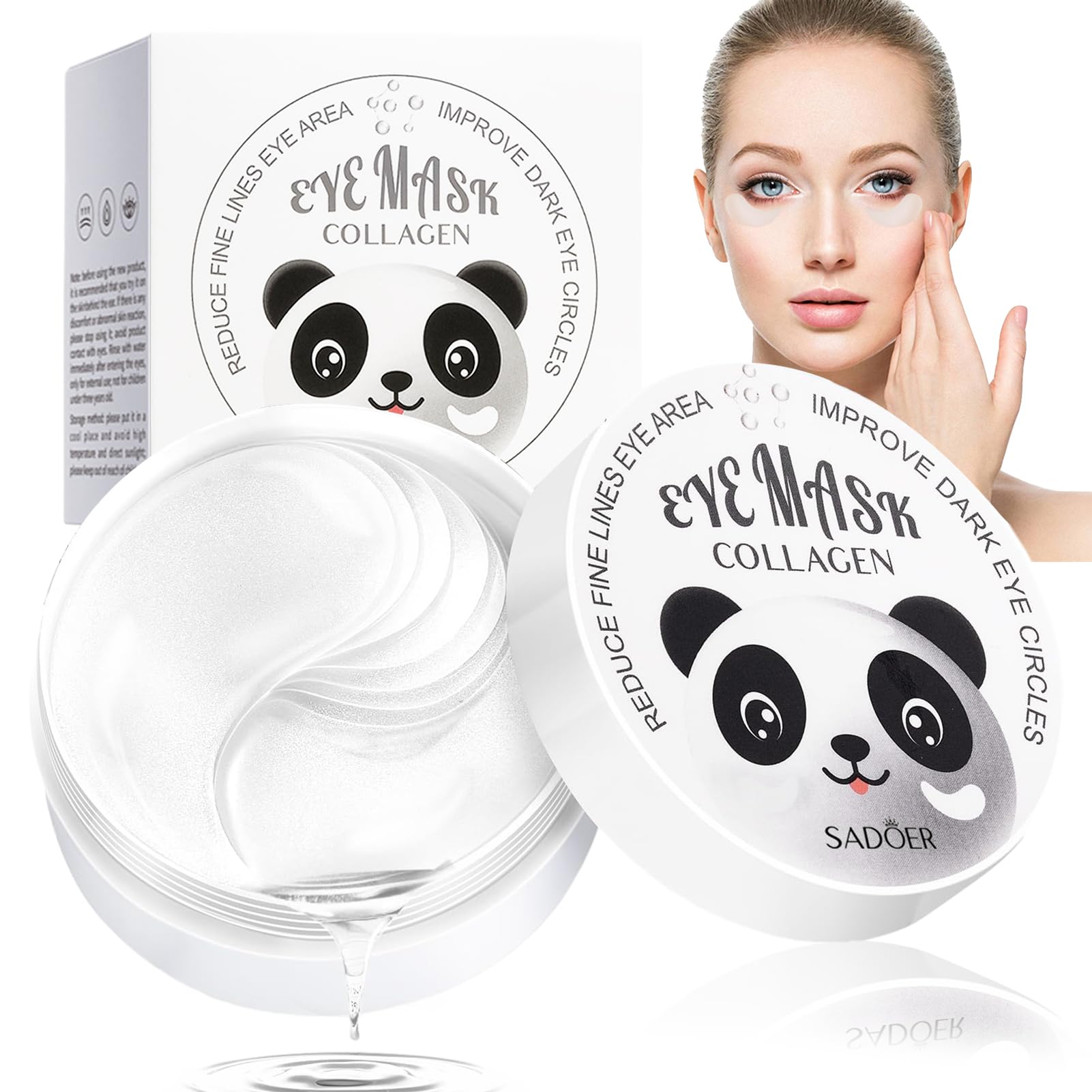 Retinol Augencreme & Augenpads Set – Mit Hyaluronsäure Gegen Augenringe, Falten & Tränensäcke (12 Paare + 15 G)