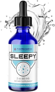 FWS Sleepy - Liquid Melatonin with Magnesium, L-Theanine - Natural Sleep Aid - Fast Acting Liquid Drops - Helps You Get to Sleep and Stay Asleep for a Good Nights Rest - Adults, Teens, Kids