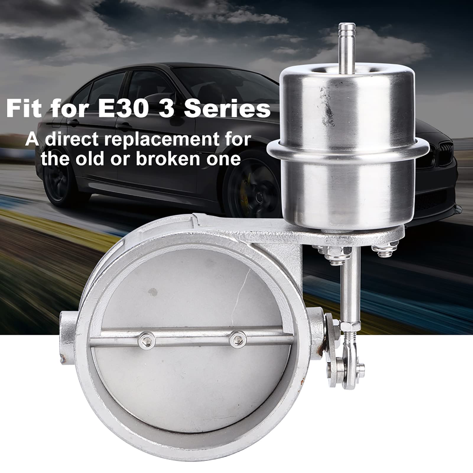 Válvula de control de escape con actuador de vacío de estilo cerrado de 76 mm/3 pulgadas apta para E30 3 Series EP-CUT76-CL