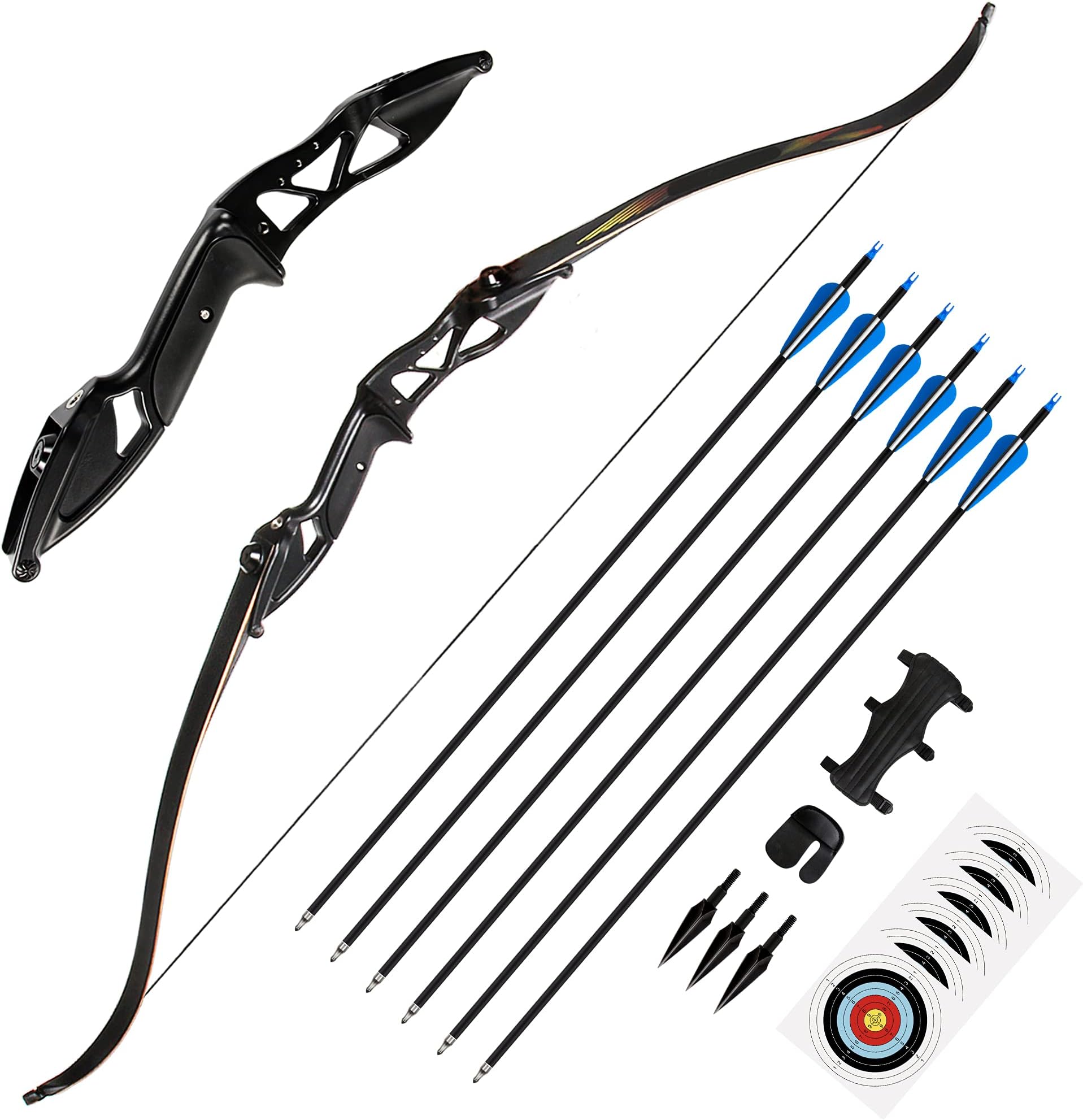 The7boX 30 lbs Takedown Recurve Bow Set Adults, Archery Hunting Longbow,Right Hand Outdoor Target Practice
