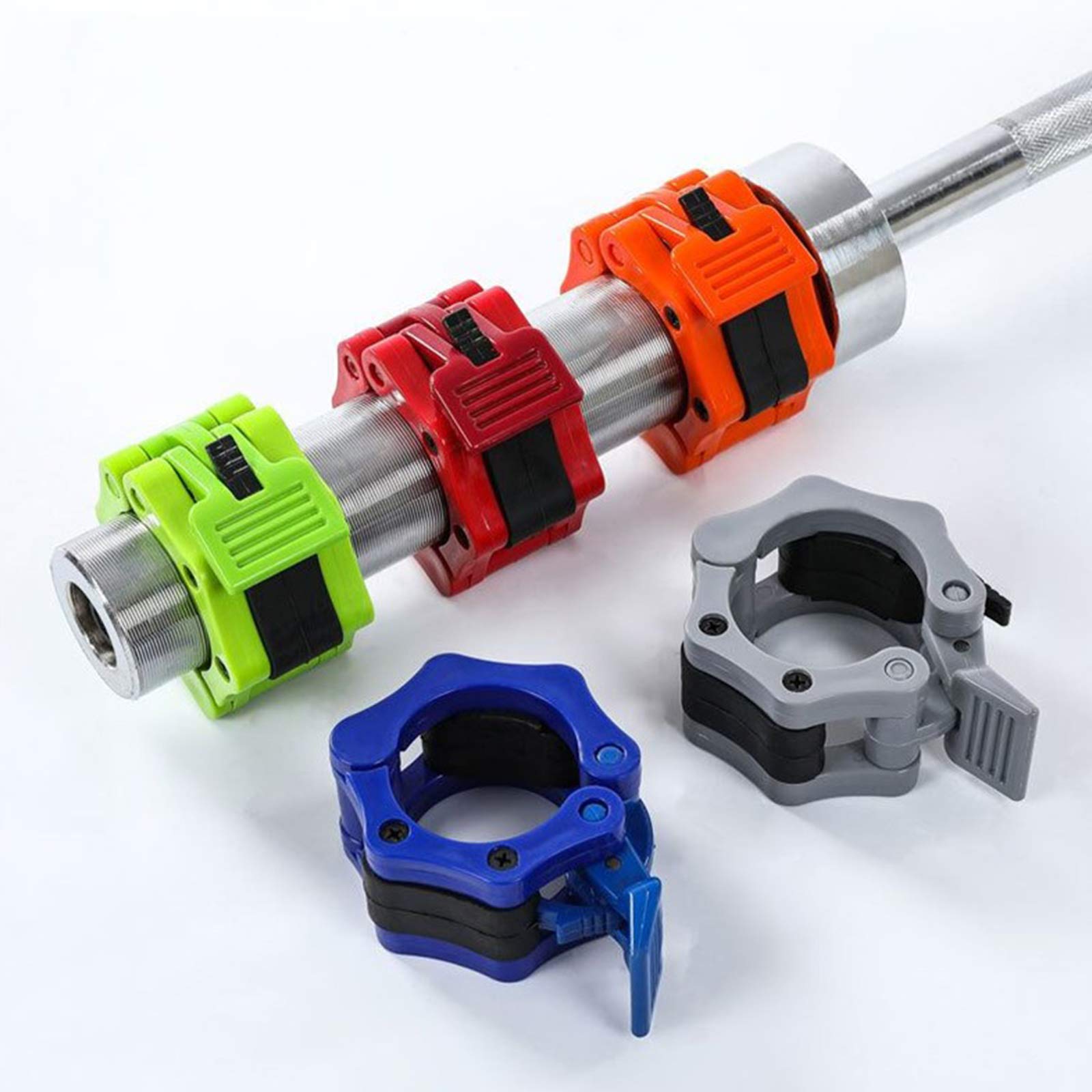 Morsetti Regolabili Per Bilancieri 48-50mm - Antiscivolo, Rilascio Rapido, Per Allenamento Pesi - Foto 4