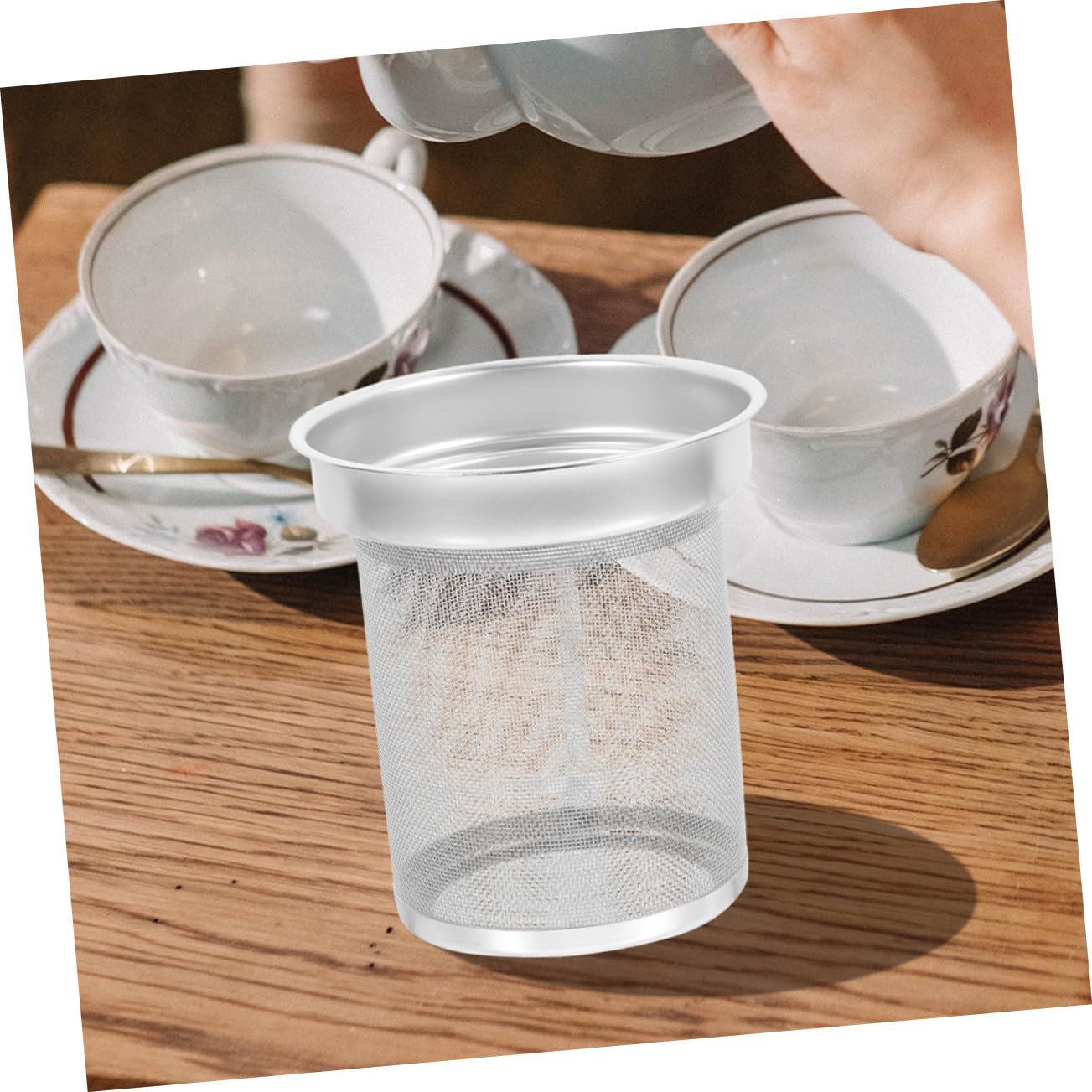 ERINGOGO Colador de Té de Acero Inoxidable Infusor de Malla Fina Reutilizable para Sueltas Filtro Resistente y Duradero para Teteras y Tazas