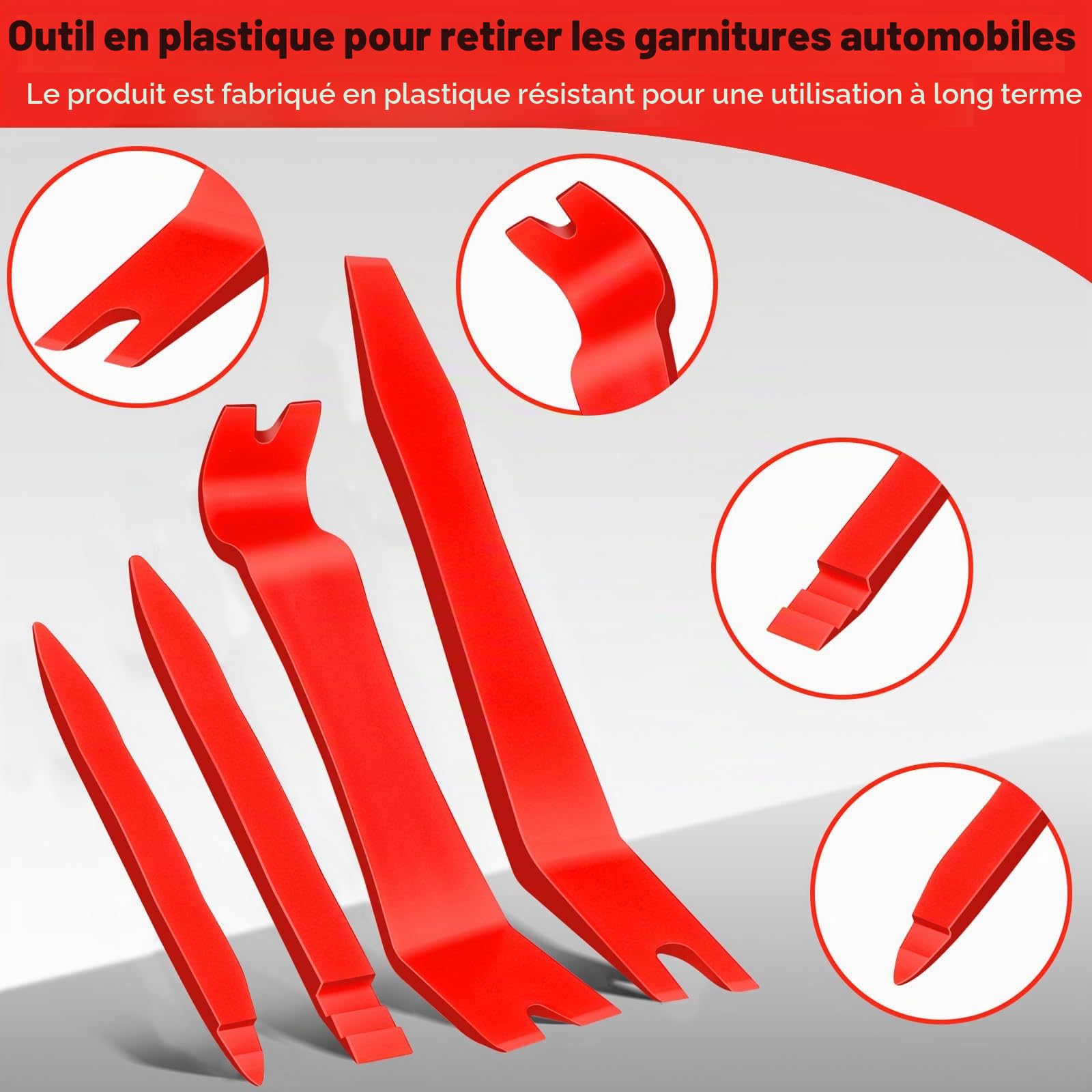 Lot de 7 pinces à clip et extracteur de fixation, kit de réparation de rivets de garniture de voiture avec sac de rangement pour panneau de porte automobile, tapisserie, tableau de bord