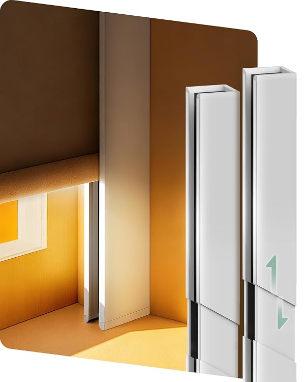 Yoolax Adjustable Aluminum Light Blockers for Window Shades, Retractable Side Tracks, Easy Install Reusable Blackout Light Gap Blockers for Inside Mount, 2PCS, White, Small by Yoolax - Used condition - US$52.99