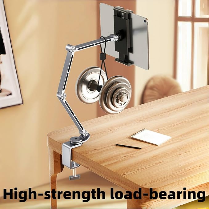 Soporte ajustable para tablet y teléfono con pinza de escritorio miniatura 3