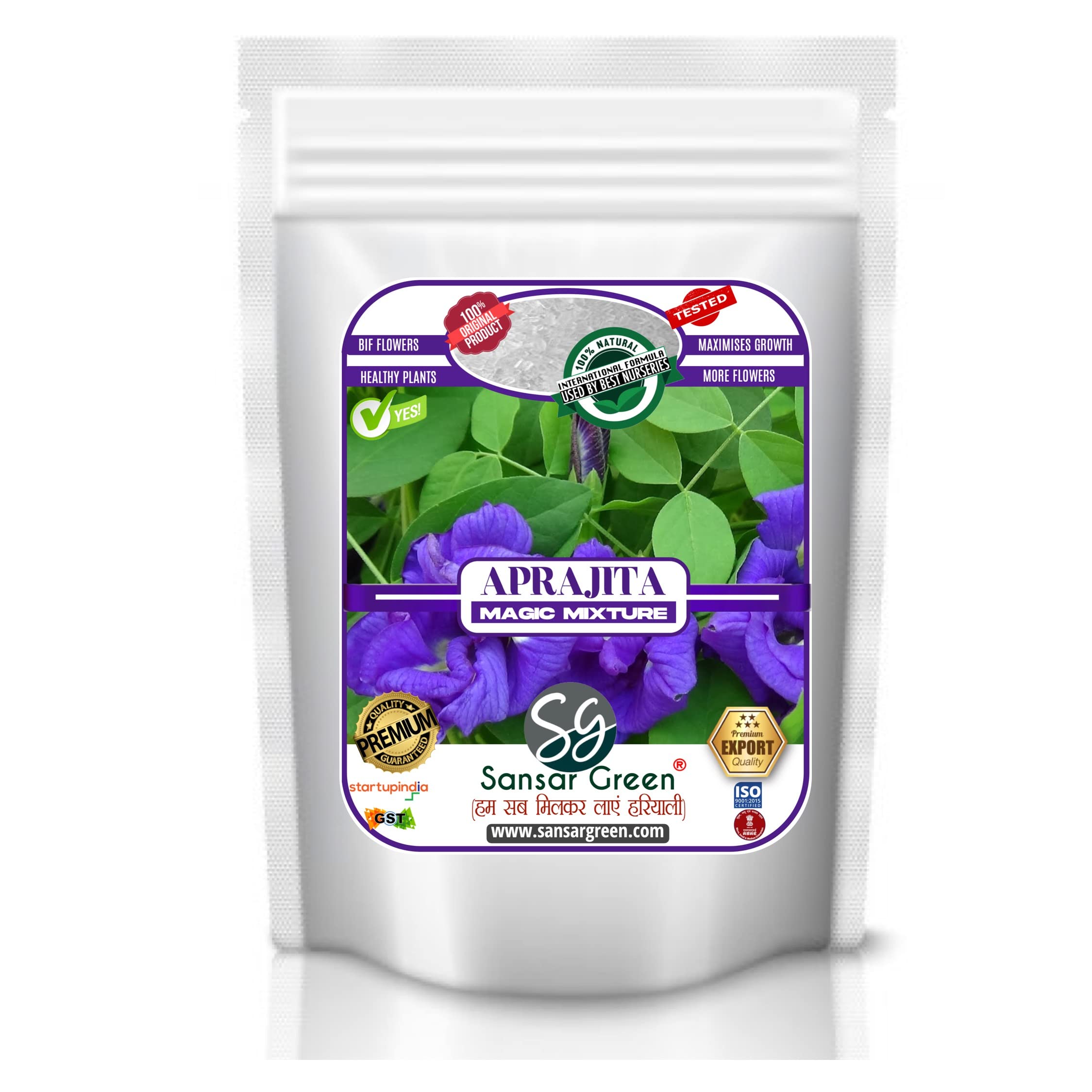 Sansar Green ® Aprajita Magic Mixture, Essential Super Powerful Organic Fertilizer for Aprajita Plants with ++ Growth Booster and Active Micro Organism (5kg)