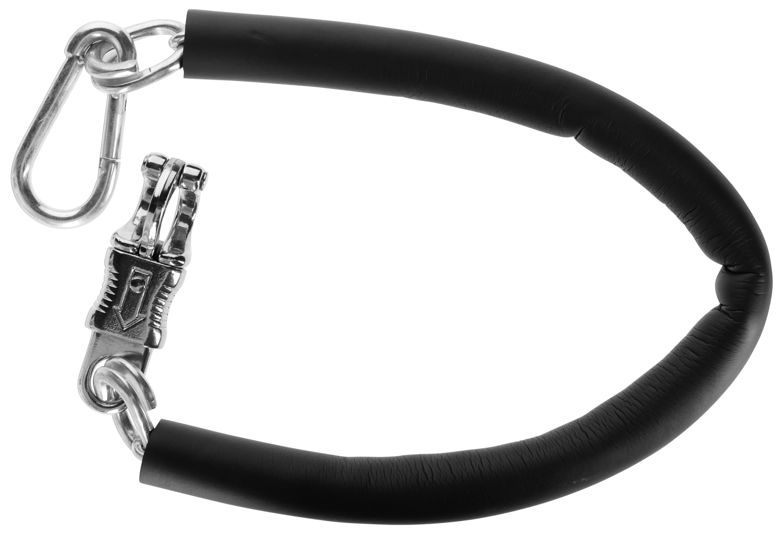 Kerbl Catena di Legatura, Legatura di Cavalli, Catena per Cavalli, con Gancio antipanico e moschettone, Metallo, 50 cm, competizioni, rimorchi, con Rivestimento in plastica