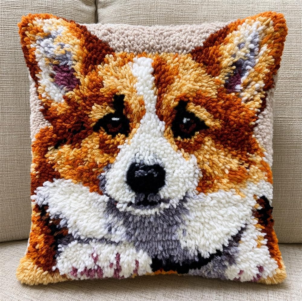 kitphoenix DIY Latch Hook Kit Corgi