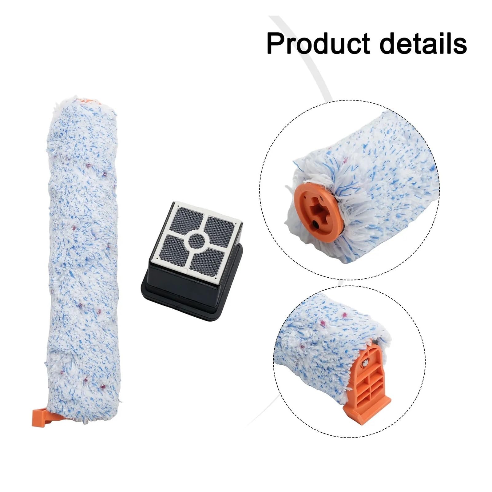 Filtro De Cepillo Giratorio, Compatible con ILIFE, W90, Repuestos De Lavado Inteligente De Limpieza En Seco Inalámbrica, Herramienta De Limpieza del Hogar Reutilizable.(1pc Brush Guard)