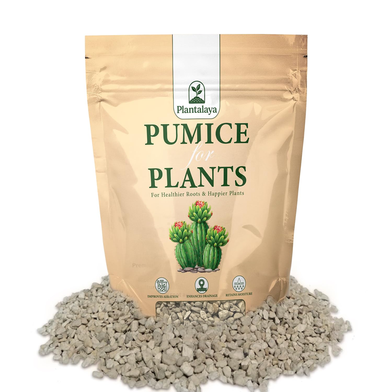 Plantalaya Pumice for Plants – Premium Volcanic Rock Grit for Succulents, Cactus & Bonsai Soil Mix – Improves Drainage & Aeration, Natural Lightweight Aggregate, Indoor & Outdoor Use (10 Litres)