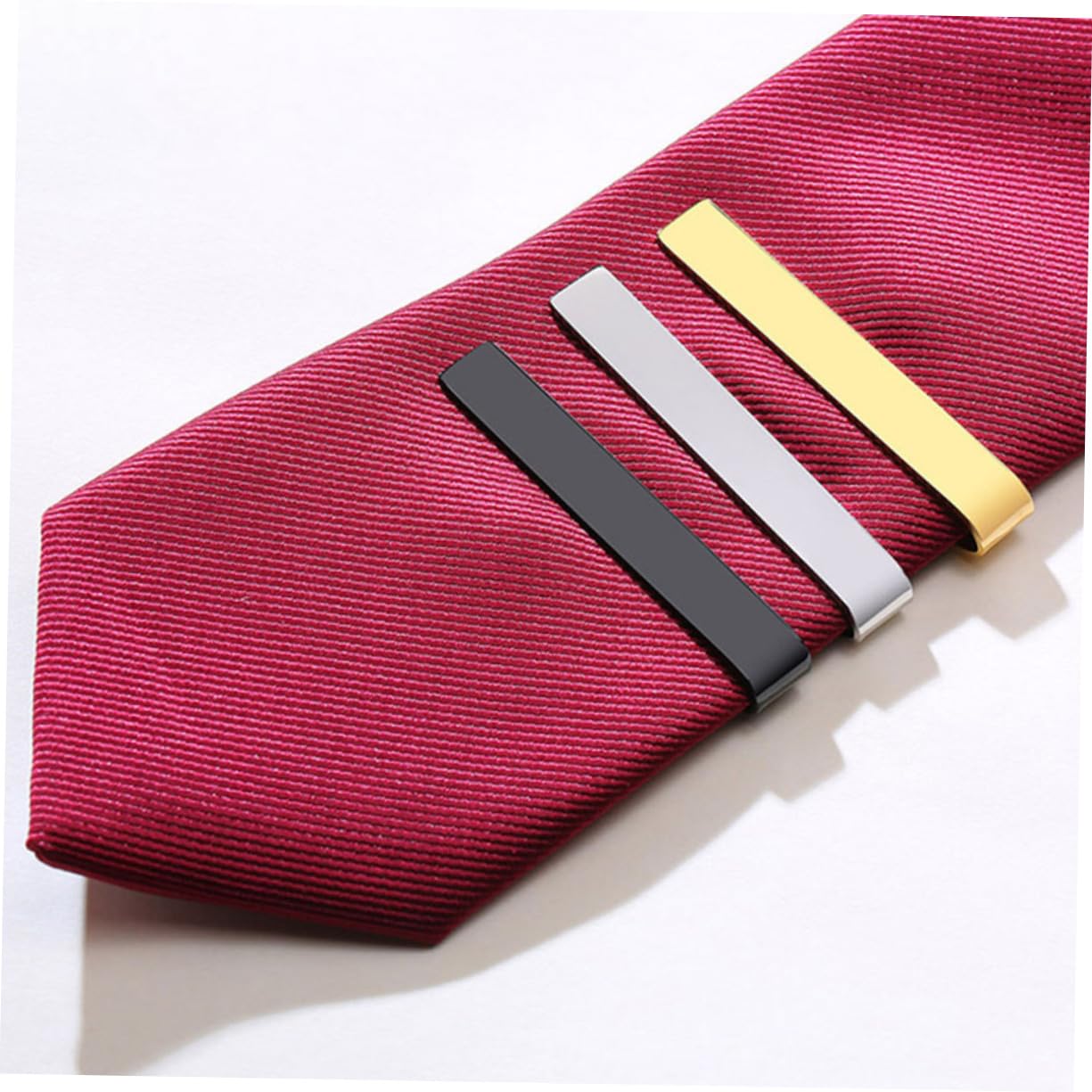 Ipetboom Clip Metal Alfileres De Necktie Negocios Simple Accesorios De Hombres Negro Dorado