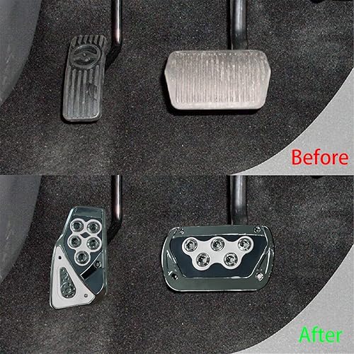 Miniatura 6 de 2 almohadillas antideslizantes para pedal de automóvil, fundas de freno de transmisión automática y pedal de acelerador, juego de correr sin