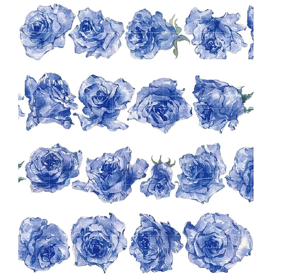 海外 PETテープ マスキングテープ 青薔薇 Amazon.co.jp: マスキングテープ 特殊インク 美し 花 景色 建物