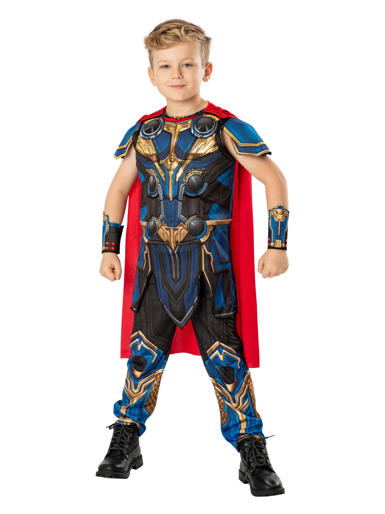 De Rubie Rubies Disfraz oficial de Marvel Thor Love and Thunder Thor Deluxe para niños de 3 a 4 años