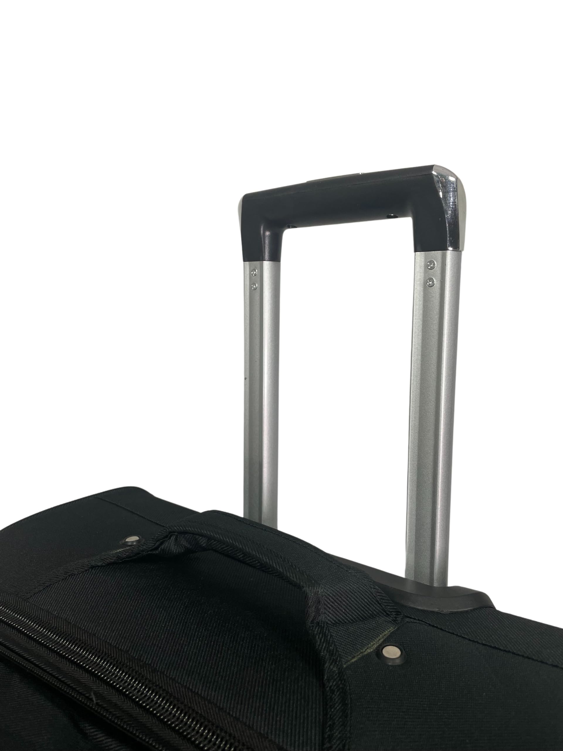 Valise à main en tissu, mallette de voyage, chariot extensible à roues jumelles (M/L/XL/XXL ou lot de 4) bagages souples, Noir , Mittlerer Koffer (65cm)