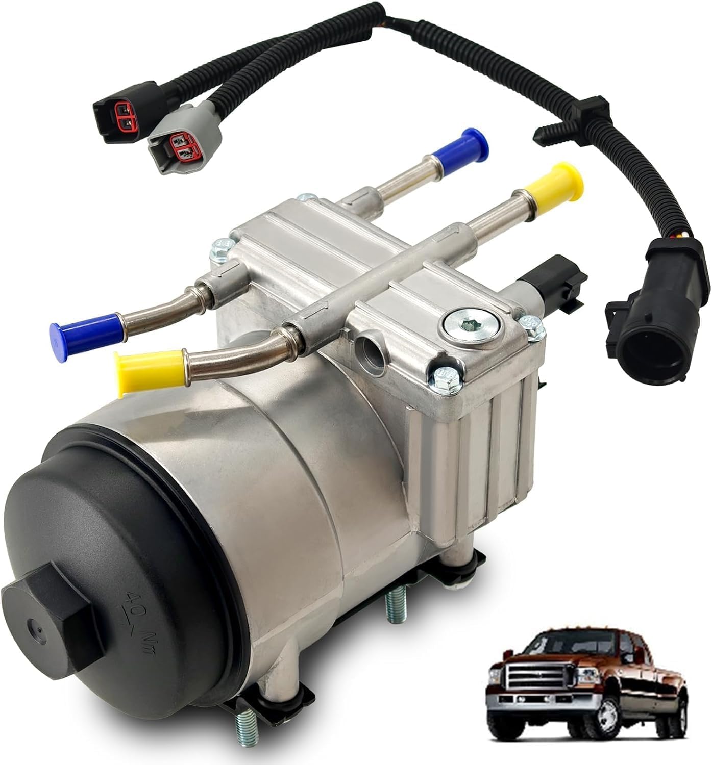 6C3Z-9G282-C PFB-101 6.0 Diesel Fuel Pump Filter Assembly Compatible with 2003-2007 Ford F250 F350 F450 F550 Super Duty 2003-2005 Excursion 6.0L V8 Diesel Fuel Pump Filtration Assy 6C3Z9G282C PFB101