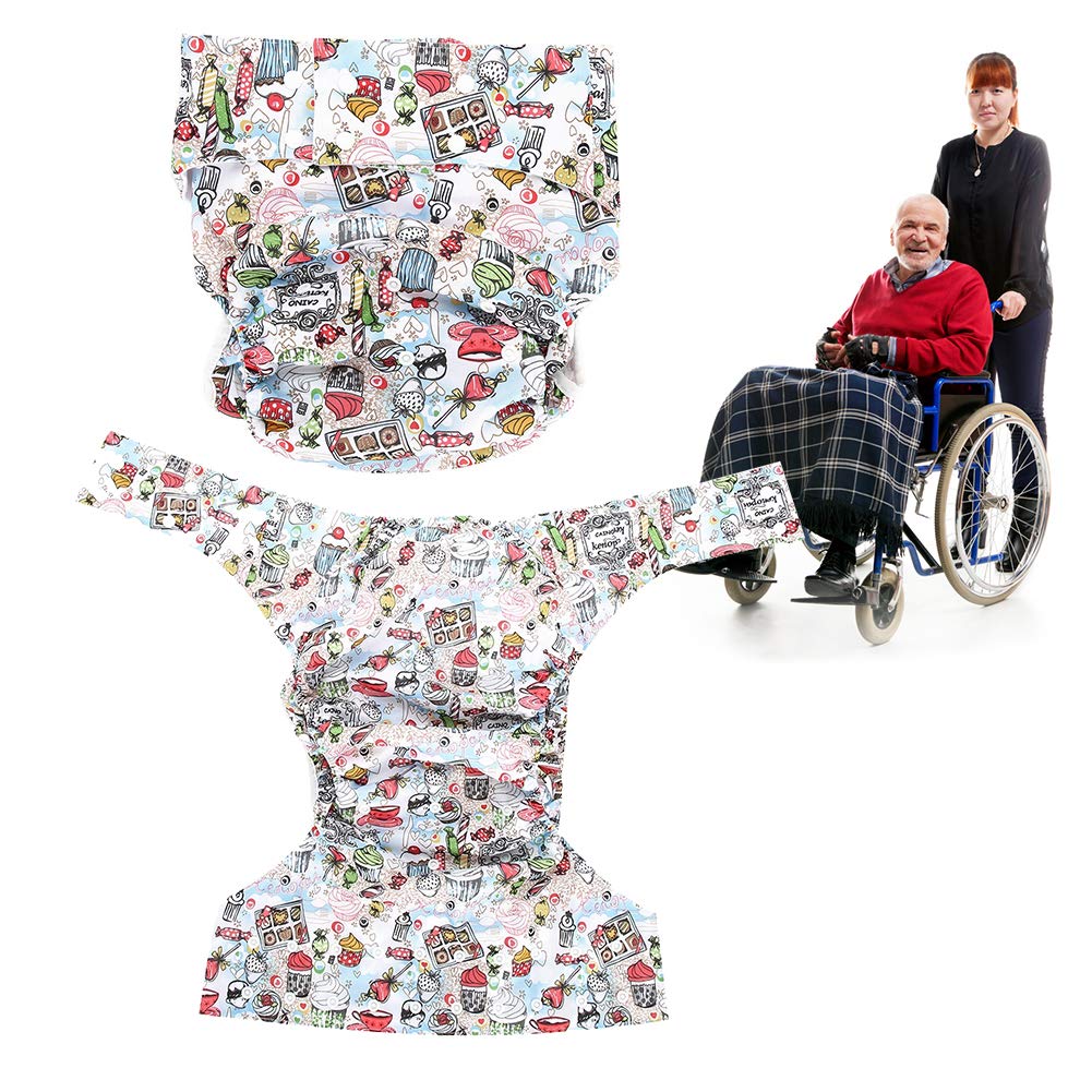 Reusable Adult Diapers, Double Opening Reusable Adjustable Reusable Diapers Washable Incontinenceprotector for Adults, for Pocket Nappies Reusable, Leak-Proof(01#)