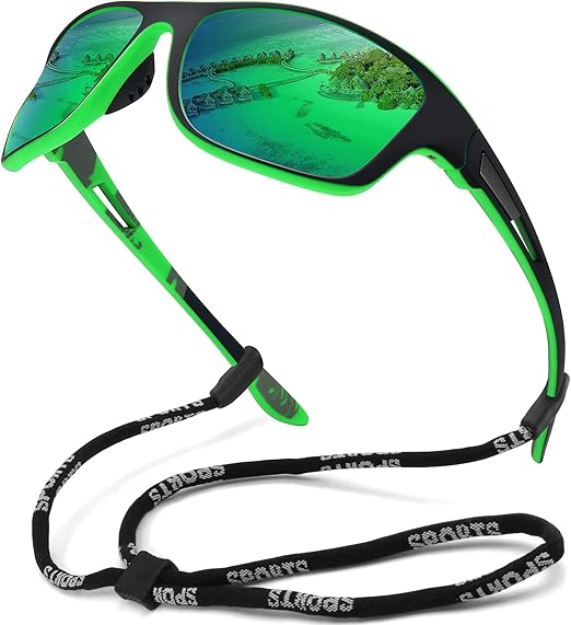 Las gafas de sol deportivas MEETSUN para hombres y mujeres ofrecen protección UV400 y lentes HD TAC para una visión nítida. Con un marco ligero y almohadillas nasales antideslizantes, son ideales para actividades al aire libre. Incluye accesorios y un paquete de regalo.