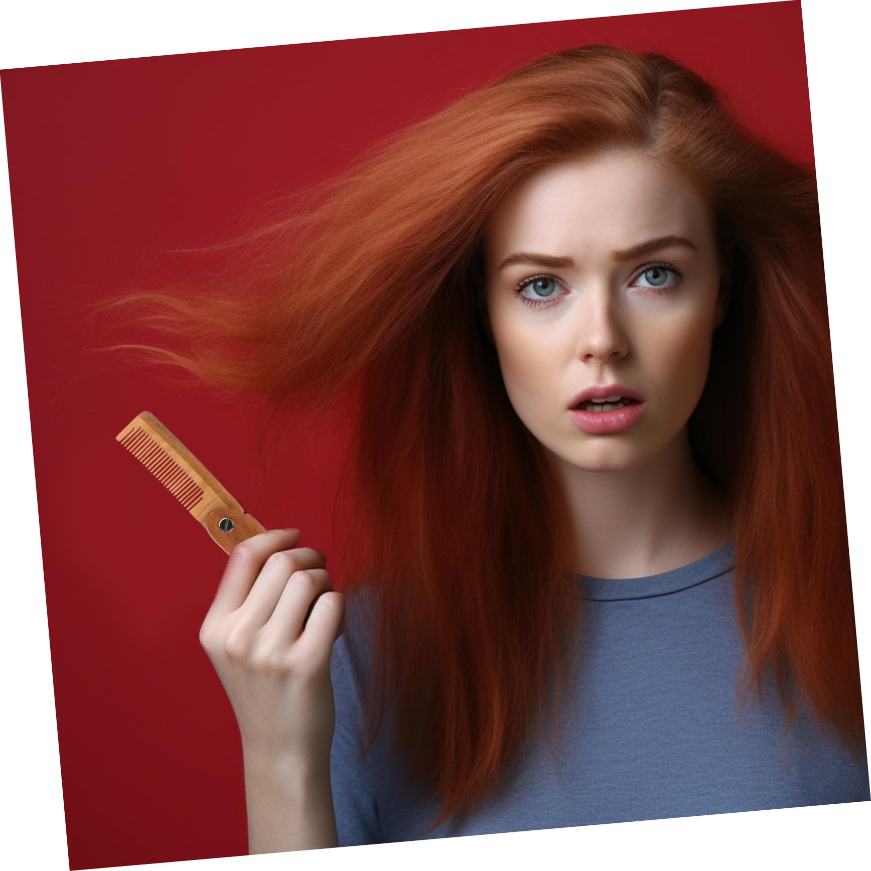 FOMIYES Beard Styling Brush Solid Wood Beard Comb Mustache Brush Portable for Men Bristle Beard Comb