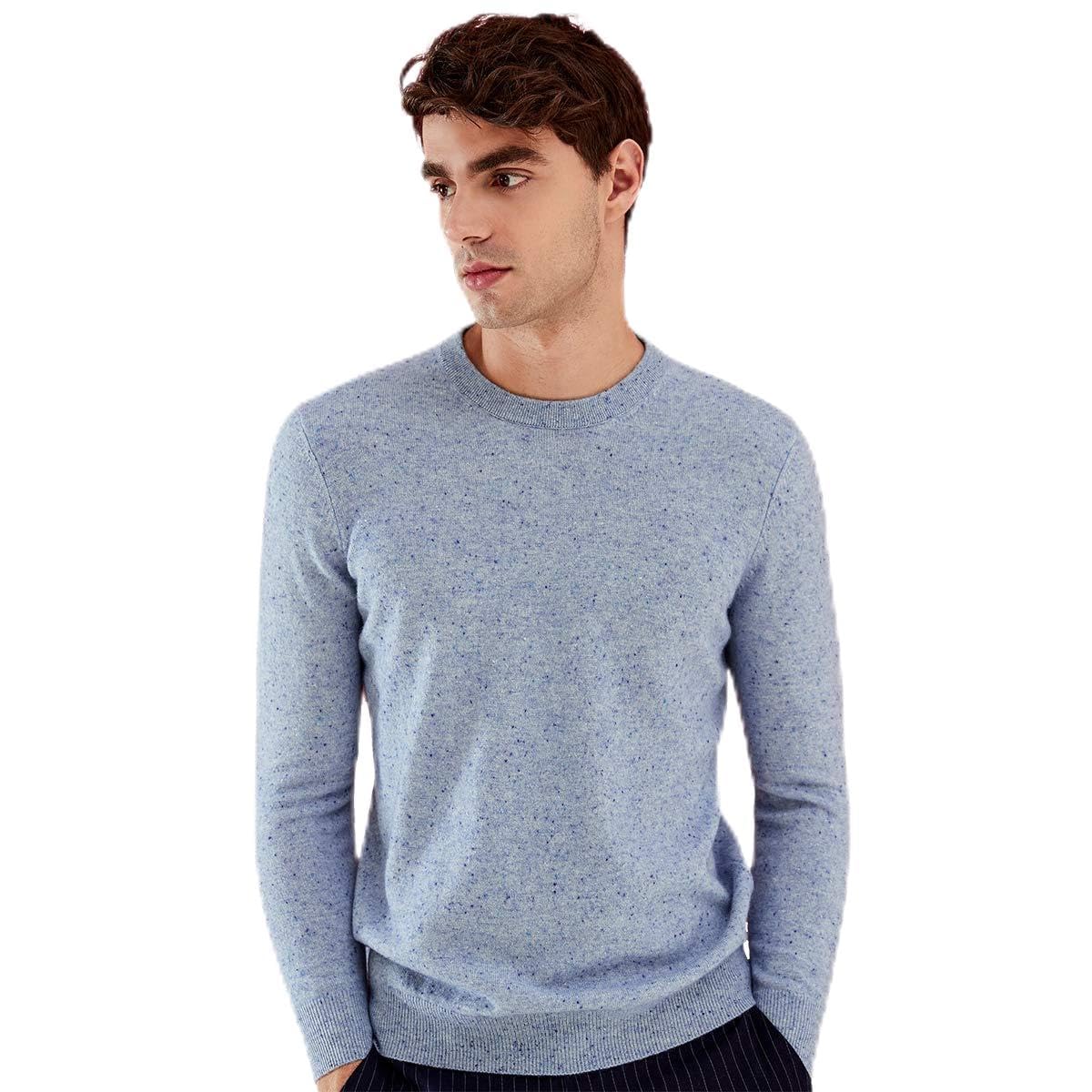 ZHILI Maglione Girocollo in Cashmere da Uomo