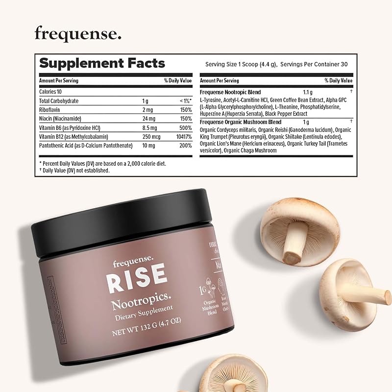 FREQUENSE - Rise Nootropic - Mango Lemonade Tub - 132g image 2