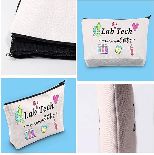 Miniatura 7 de GJTIM Lab Tech Survival Kit Funny Lab Week Lab Tech Gift Laboratory Technician Laboratory Technician Zipper Pouch Makeup Bag
