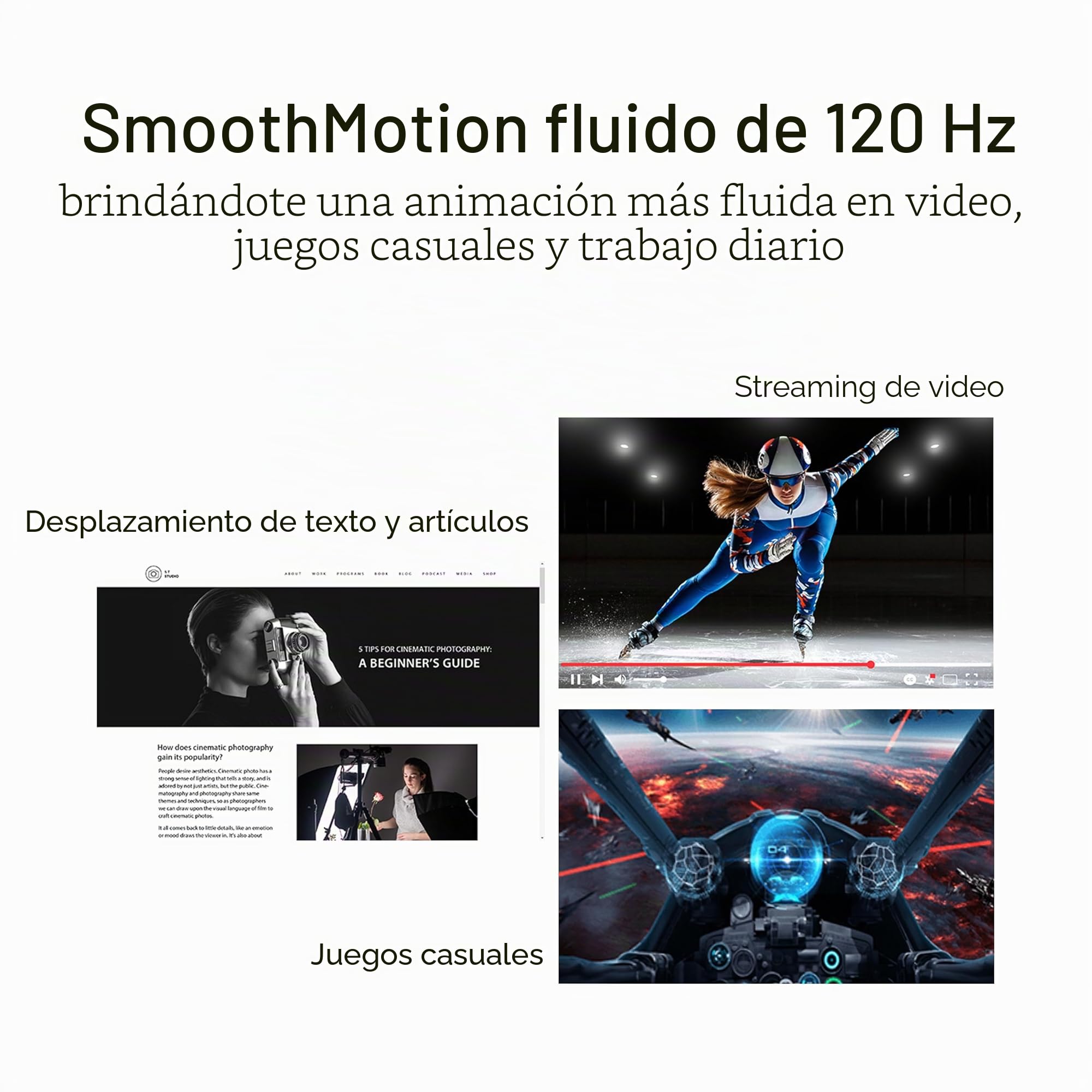 ASUS VA249HG Monitor Eye Care Gaming de 24", IPS, Full HD, 99% sRGB, sin Marco, 120 Hz, Adaptive-Sync, 1ms MPRT, HDMI, VGA, Baja emisión de luz Azul, antiparpadeo, montable en Pared