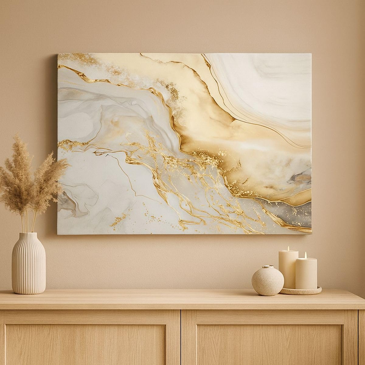 Wandbilder Dekoration Wohnzimmer Marmor Glanz Elegant Bilder auf Leinwand 120x80cm Leinwandbild Schlafzimmer Küche Deko Wand Kunstdruck Art Groß XXL Wanddeko Bild Wall Decor Canvas AA120x80-5730