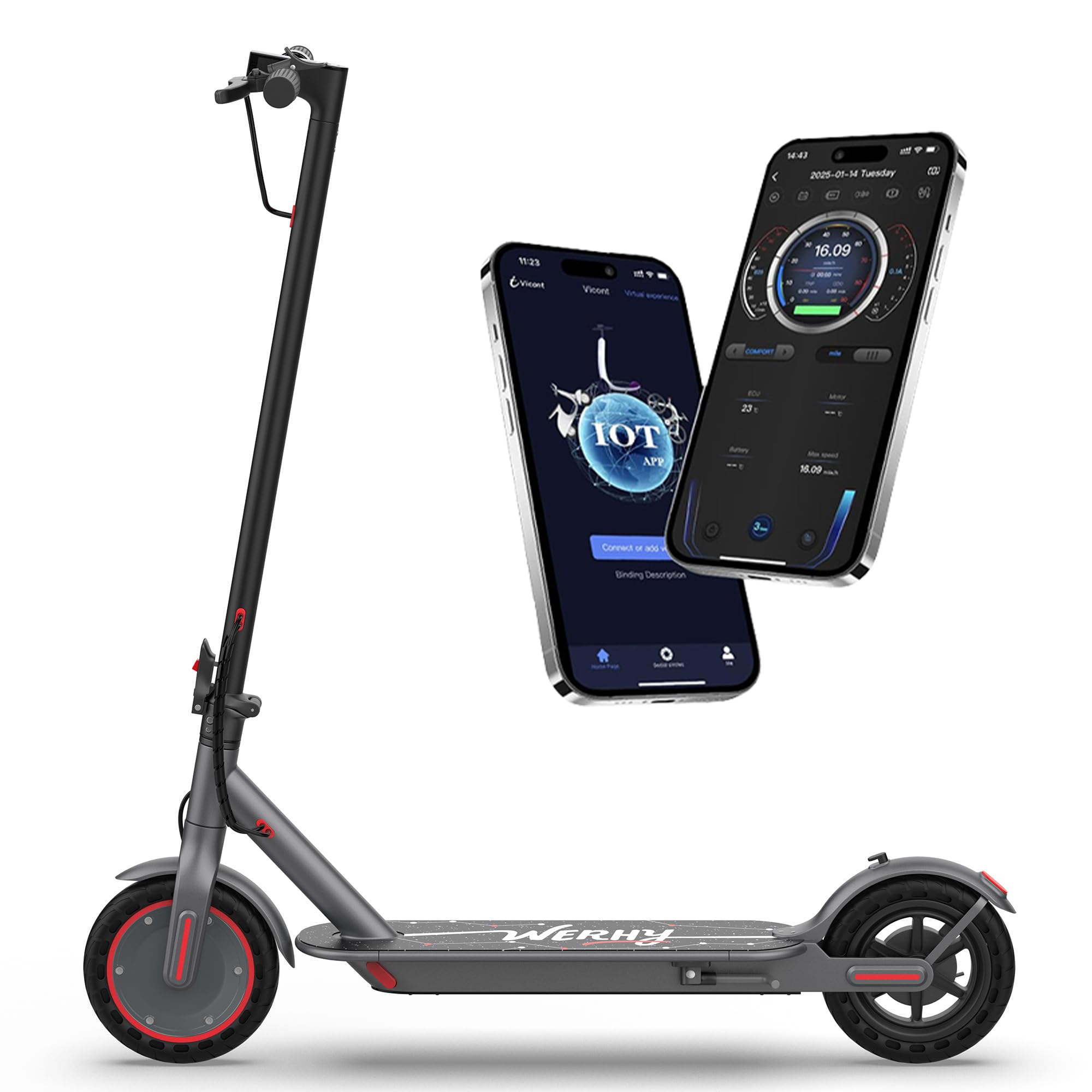 WERHY H6 Electric Scooter Red